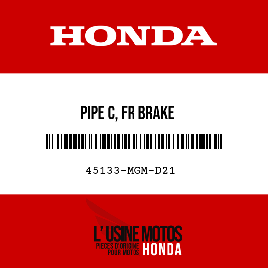 image de 45133-MGM-D21 PIPE C, FR BRAKE