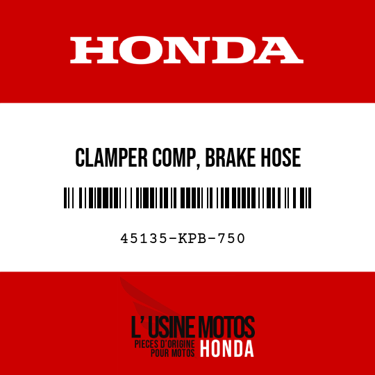 image de 45135-KPB-750 CLAMPER COMP, BRAKE HOSE
