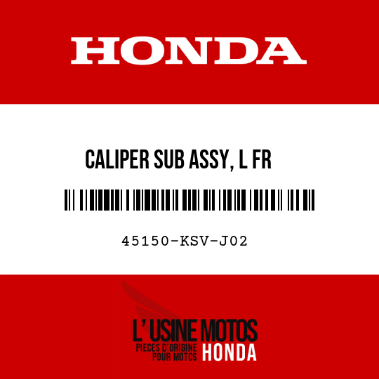 image de 45150-KSV-J02 CALIPER SUB ASSY, L FR