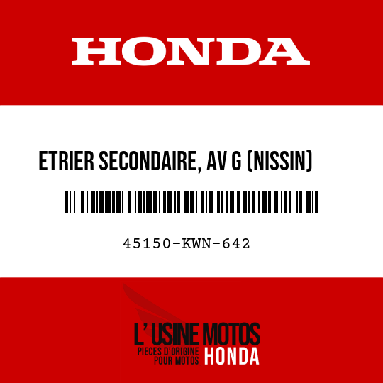 image de 45150-KWN-642 ETRIER SECONDAIRE, AV G (NISSIN)