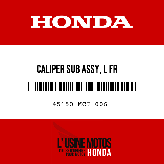 image de 45150-MCJ-006 CALIPER SUB ASSY, L FR