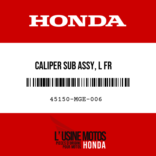 image de 45150-MGE-006 CALIPER SUB ASSY, L FR