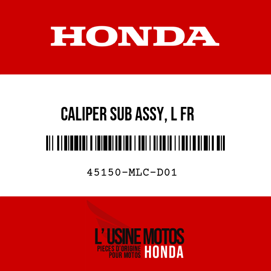 image de 45150-MLC-D01 CALIPER SUB ASSY, L FR