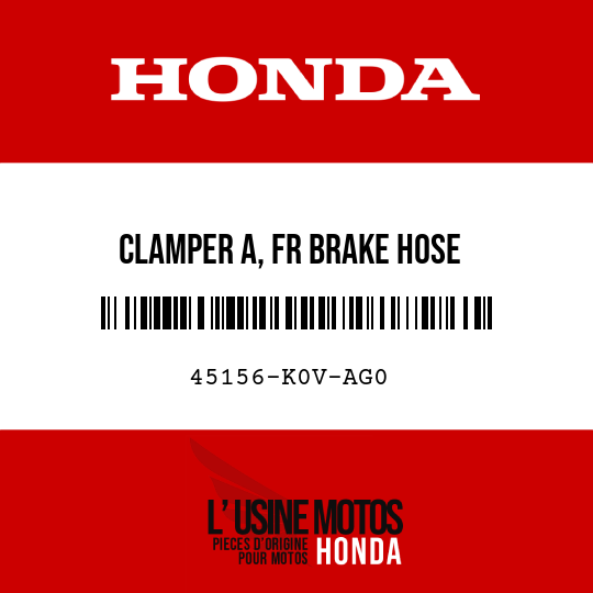 image de 45156-K0V-AG0 CLAMPER A, FR BRAKE HOSE