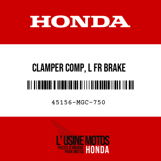 image de 45156-MGC-750 CLAMPER COMP, L FR BRAKE