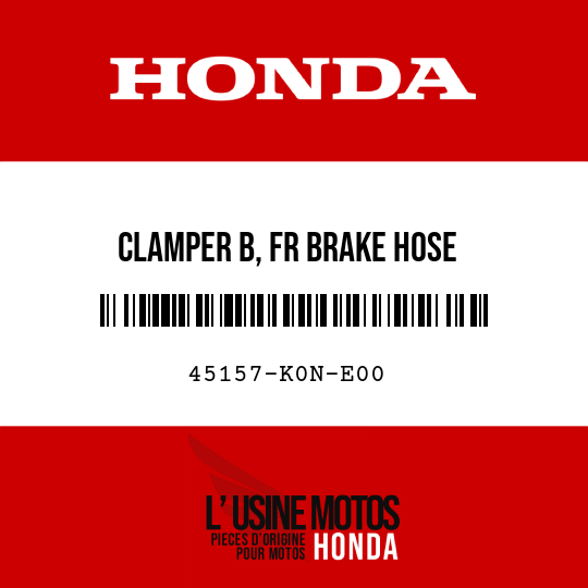 image de 45157-K0N-E00 CLAMPER B, FR BRAKE HOSE