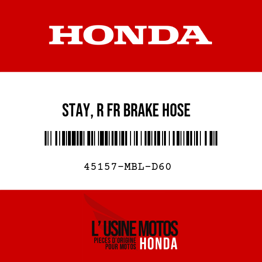 image de 45157-MBL-D60 STAY, R FR BRAKE HOSE