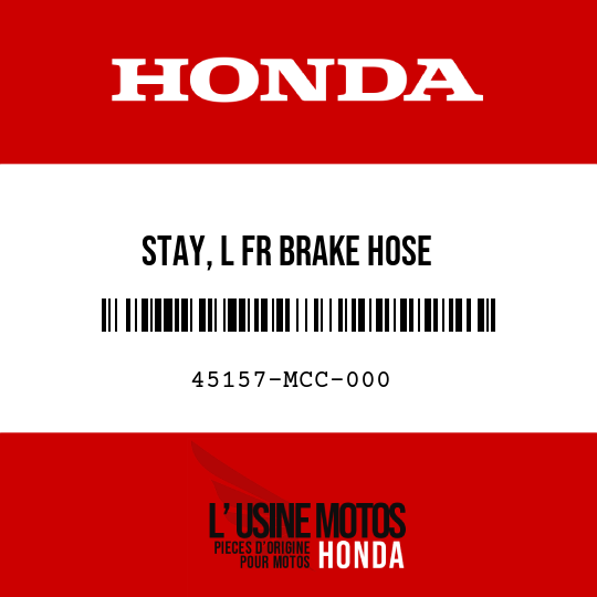 image de 45157-MCC-000 STAY, L FR BRAKE HOSE