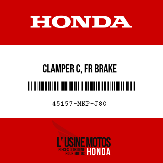 image de 45157-MKP-J80 CLAMPER C, FR BRAKE