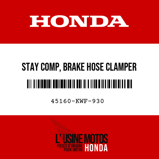 image de 45160-KWF-930 STAY COMP, BRAKE HOSE CLAMPER