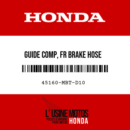image de 45160-MBT-D10 GUIDE COMP, FR BRAKE HOSE