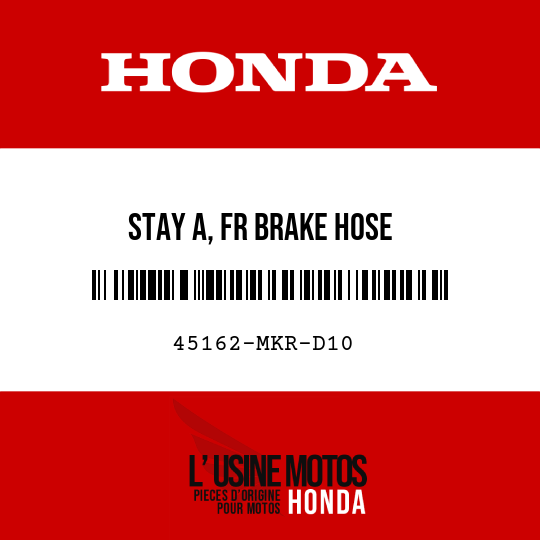 image de 45162-MKR-D10 STAY A, FR BRAKE HOSE