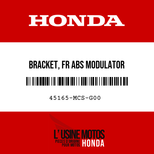 image de 45165-MCS-G00 BRACKET, FR ABS MODULATOR