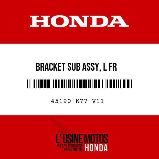 image de 45190-K77-V11 BRACKET SUB ASSY, L FR