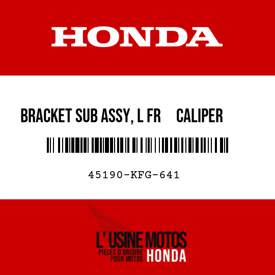 image de 45190-KFG-641 BRACKET SUB ASSY, L FR     CALIPER