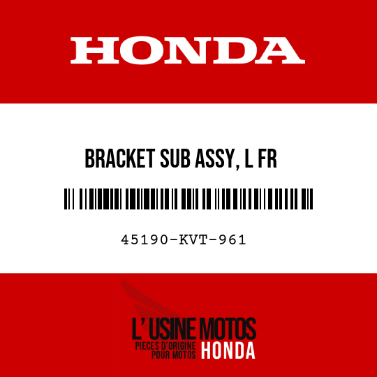 image de 45190-KVT-961 BRACKET SUB ASSY, L FR