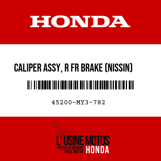 image de 45200-MY3-782 CALIPER ASSY, R FR BRAKE (NISSIN)