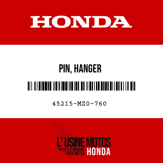 image de 45215-MZ0-760 PIN, HANGER