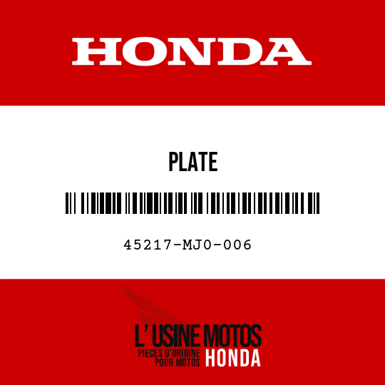 image de 45217-MJ0-006 PLATE