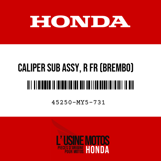 image de 45250-MY5-731 CALIPER SUB ASSY, R FR (BREMBO)