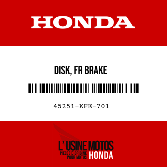image de 45251-KFE-701 DISK, FR BRAKE