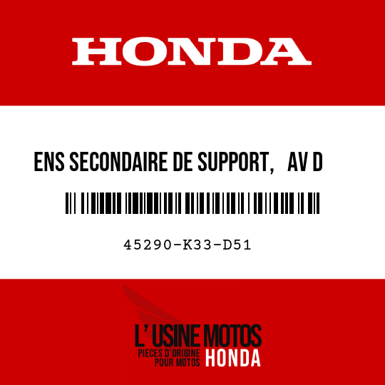 image de 45290-K33-D51 ENS SECONDAIRE DE SUPPORT,   AV D