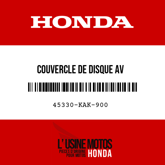 image de 45330-KAK-900 COUVERCLE DE DISQUE AV