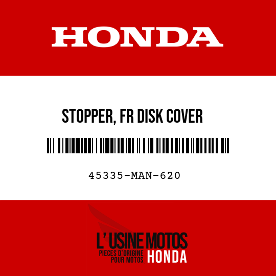 image de 45335-MAN-620 STOPPER, FR DISK COVER