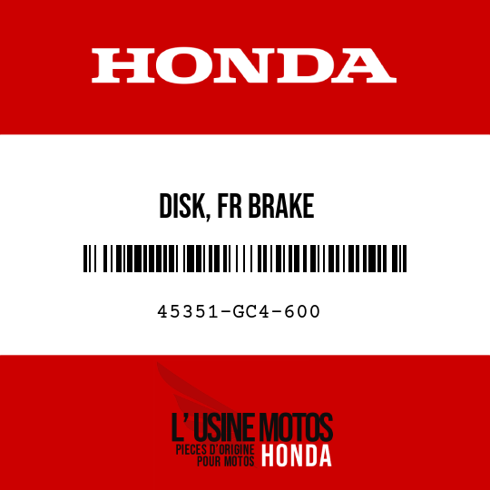 image de 45351-GC4-600 DISK, FR BRAKE
