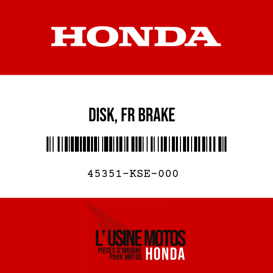 image de 45351-KSE-000 DISK, FR BRAKE