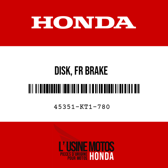 image de 45351-KT1-780 DISK, FR BRAKE