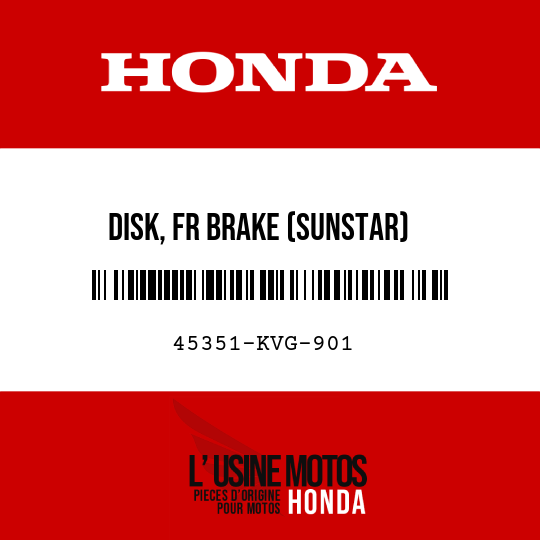 image de 45351-KVG-901 DISK, FR BRAKE (SUNSTAR)