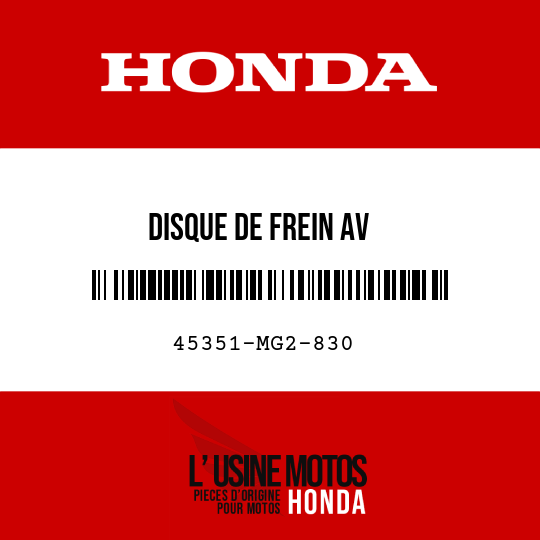 image de 45351-MG2-830 DISQUE DE FREIN AV