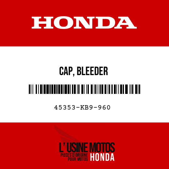 image de 45353-KB9-960 CAP, BLEEDER