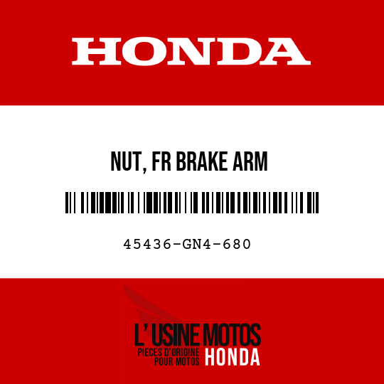 image de 45436-GN4-680 NUT, FR BRAKE ARM