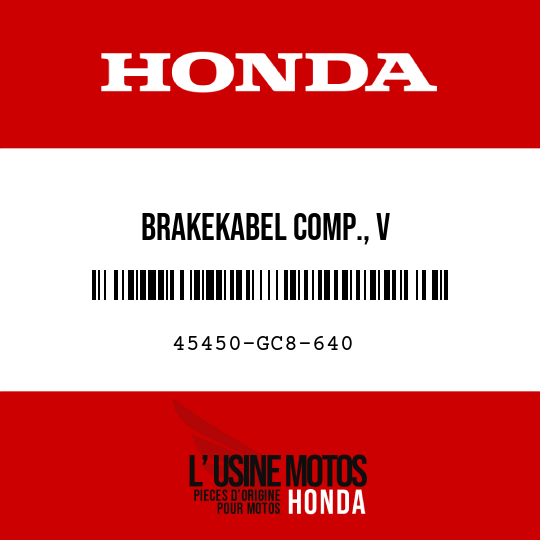 image de 45450-GC8-640 BRAKEKABEL COMP., V