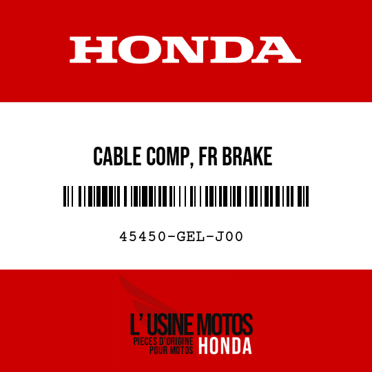 image de 45450-GEL-J00 CABLE COMP, FR BRAKE