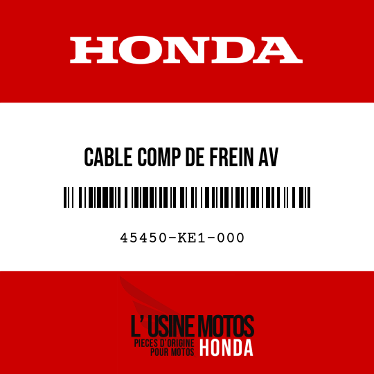 image de 45450-KE1-000 CABLE COMP DE FREIN AV