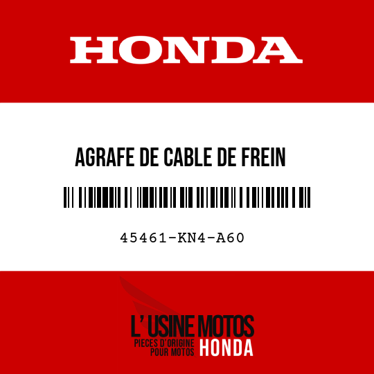 image de 45461-KN4-A60 AGRAFE DE CABLE DE FREIN