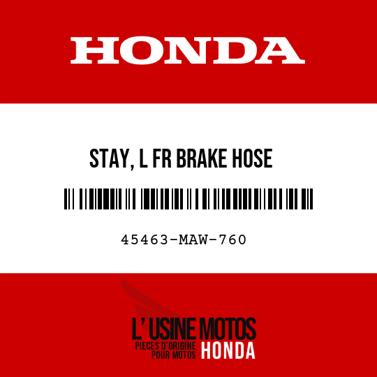 image de 45463-MAW-760 STAY, L FR BRAKE HOSE