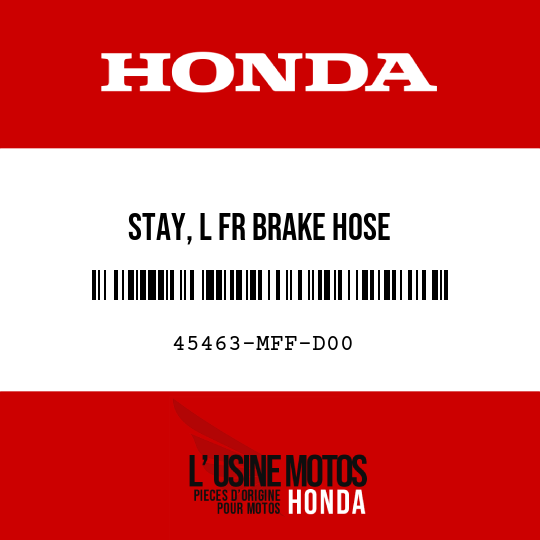 image de 45463-MFF-D00 STAY, L FR BRAKE HOSE