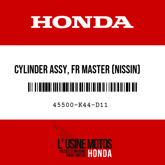 image de 45500-K44-D11 CYLINDER ASSY, FR MASTER (NISSIN)