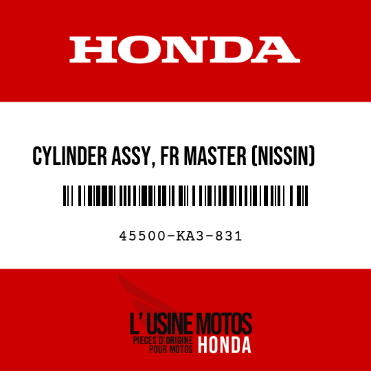 image de 45500-KA3-831 CYLINDER ASSY, FR MASTER (NISSIN)