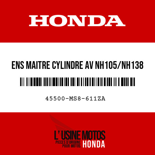 image de 45500-MS8-611ZA ENS MAITRE CYLINDRE AV NH105/NH138 
