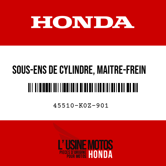 image de 45510-K0Z-901 SOUS-ENS DE CYLINDRE, MAITRE-FREIN AV