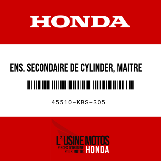 image de 45510-KBS-305 ENS. SECONDAIRE DE CYLINDER, MAITRE FRONT.