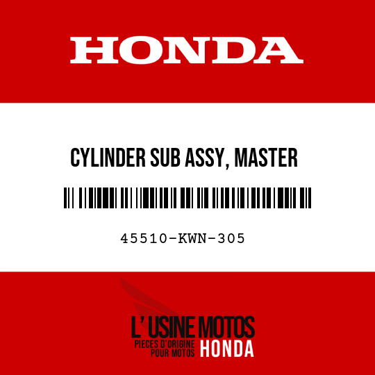 image de 45510-KWN-305 CYLINDER SUB ASSY, MASTER