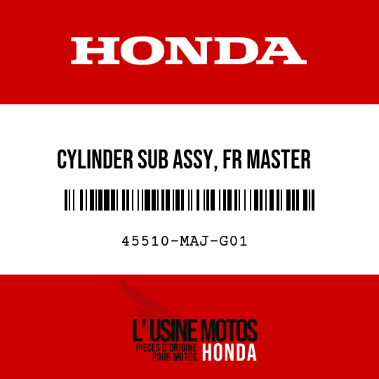 image de 45510-MAJ-G01 CYLINDER SUB ASSY, FR MASTER (NISSIN)