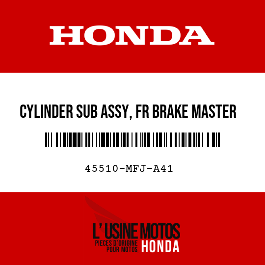 image de 45510-MFJ-A41 CYLINDER SUB ASSY, FR BRAKE MASTER