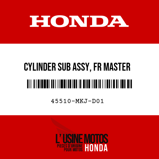 image de 45510-MKJ-D01 CYLINDER SUB ASSY, FR MASTER